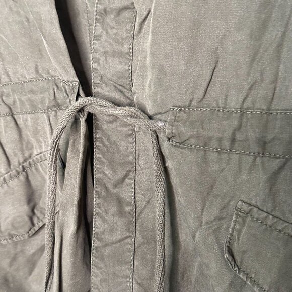 Anthropologie SANCTUARY Field Jacket Olive Green Fatigue Tencel L - Picture 4 of 9